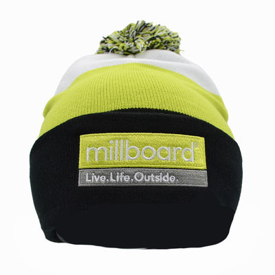 Promotional Soft Warm Embroidery Knitted Pom Pom Beanie Custom Made