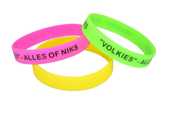 Sports Custom Made Eco Friendly Printed Silicone Wristbands Promotional
