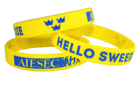 Sports Custom Made Eco Friendly Printed Silicone Wristbands Promotional