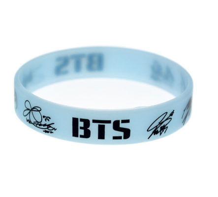 Color Filled Custom Silicone Bracelets Glow In The Dark For Outdoor Events