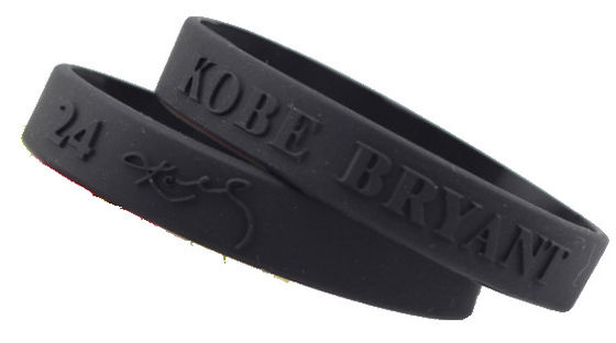 Promotional Embossed Silicone Wristbands Soft Style Thickness 2mm