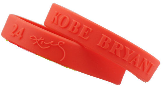 Promotional Embossed Silicone Wristbands Soft Style Thickness 2mm