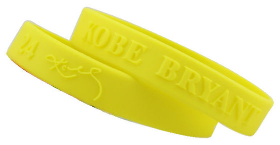 Promotional Embossed Silicone Wristbands Soft Style Thickness 2mm