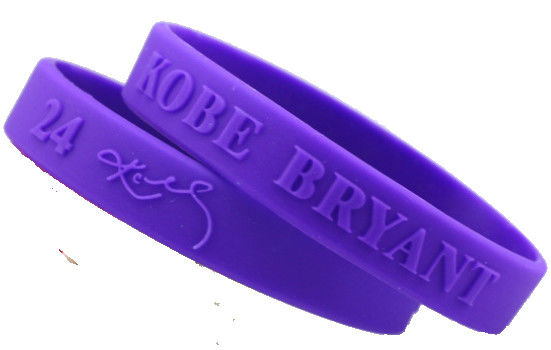 Promotional Embossed Silicone Wristbands Soft Style Thickness 2mm