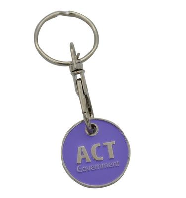 Promotional Custom Size Soft Enamel Metal Trolley Tokens Color Filled Branding