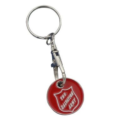 Promotional Custom Size Soft Enamel Metal Trolley Tokens Color Filled Branding