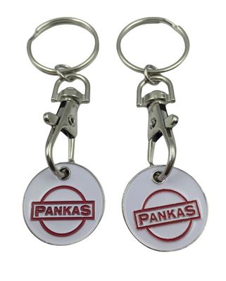 Promotional Custom Size Soft Enamel Metal Trolley Tokens Color Filled Branding