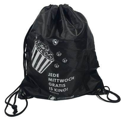 Custom Made Polyester Drawstring Bags With Zip Pouch For Sports Outdoor