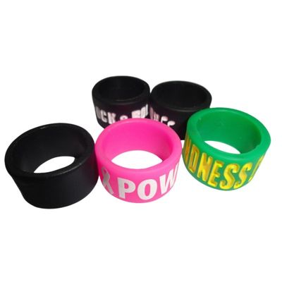 Custom Debossed Silicone Finger Ring With PMS Colour Matched