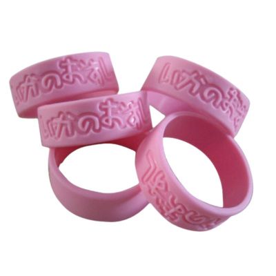 Custom Debossed Silicone Finger Ring With PMS Colour Matched
