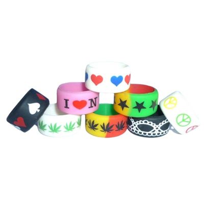 Custom Debossed Silicone Finger Ring With PMS Colour Matched