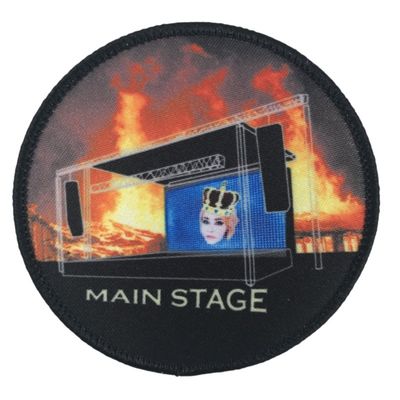 Custom Shape Full Color Printed Fabric Patch On Clothing
