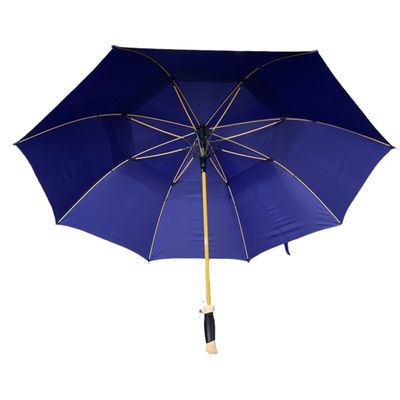 Durable Double Layer Windproof 29" RPET Straight Golf Umbrella For Outdoor Use