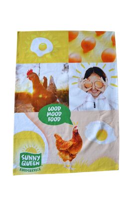 180gsm 240gsm Full Color Printed Cotton Tea Towels For Promotion