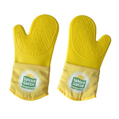 Heavy Weight Full Sublimation Printed Silicone Oven Mitt With Cotton Lining For Kitchen