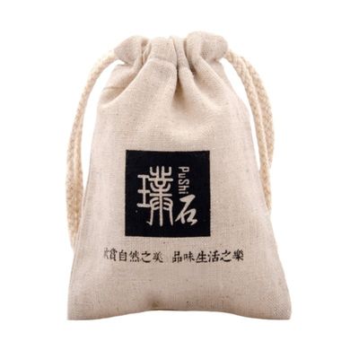 Promotions Jewelry Eco Friendly Natural Drawstring Calico Bag
