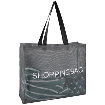 Light Weight Reusable Nylon Mesh Tote Shopping Bags With Large Size
