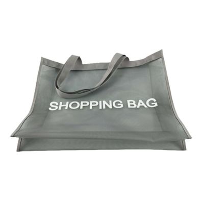 Light Weight Reusable Nylon Mesh Tote Shopping Bags With Large Size
