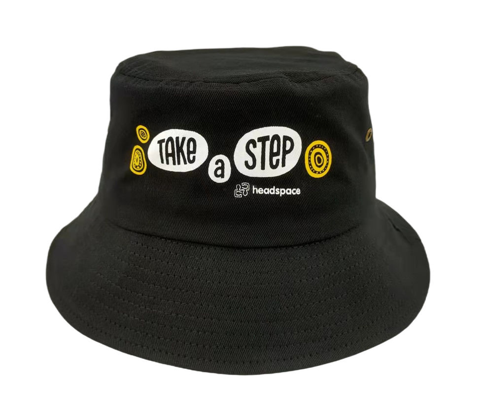 Custom Made Promotional Cotton Material Printed Bucket Hats Headwear
