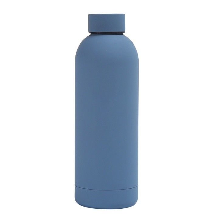 500ml Stainless Steel Drinking Bottles Metal Insulated Macaron Color Rubber Painting  For Outdoor Adventures