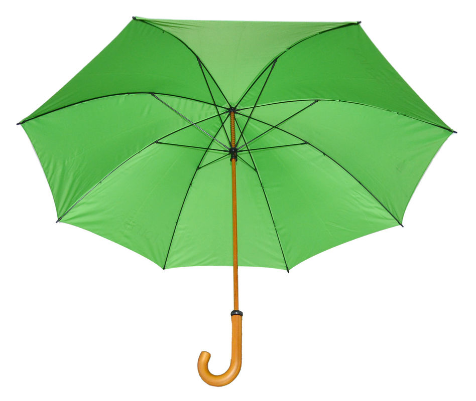 30" Curved Wooden Handle Straight Golf Umbrella For Outdoor Use Custom Made
